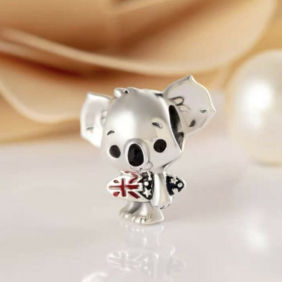 Pandora Australian Surfboard Surfing Koala Charm Pandora Australian Surfboard Surfing Koala Charm